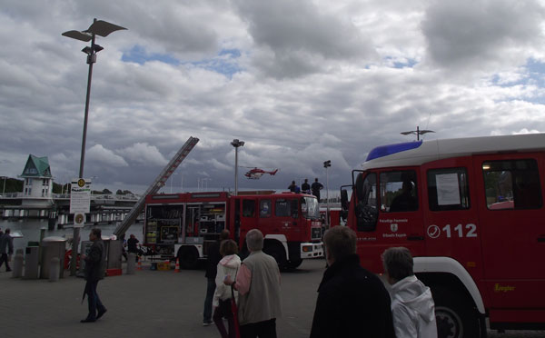 Landung des Rettungshubschraubers in Kappeln
